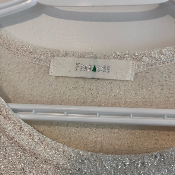 Vintage Y2K Sparkly Star Rhinestone Top with Bow Sleeve Detail - Picture 5 of 9